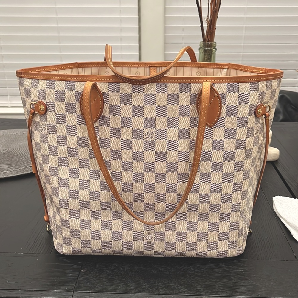 SOLD - Louis Vuitton Damier Azur Neverfull MM